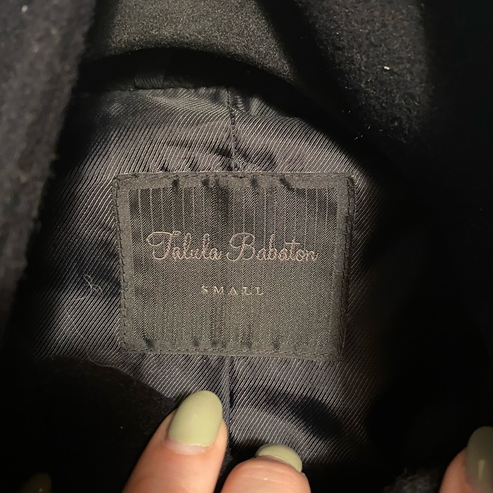 Black Aritzia Talula Babaton Pea Coat size small